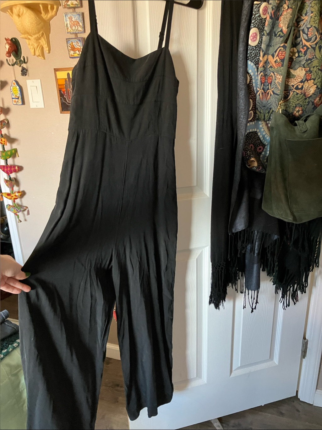 Madewell Black Wide-Leg Jumpsuit With Spaghetti Straps